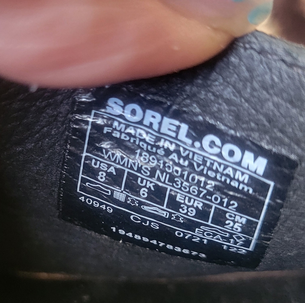 Sorel Black and Yellow Women's Sandals Kinetic Sz8 - Picture 8 of 12